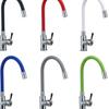 Kitchen Sink Mixer Faucet 360° Rotation Flexible Water Pipe Single Handle Deck Mount Hot Cold Water Tap Home Hardware