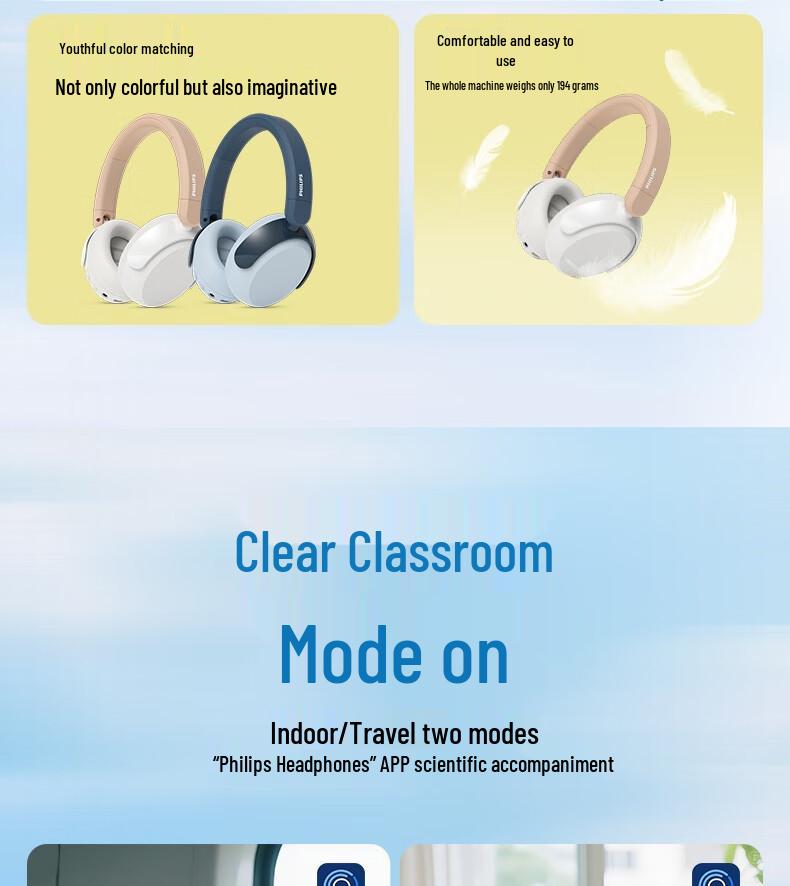 Philips TAK5500 Children's Bluetooth Over-Ear Learning Headphones