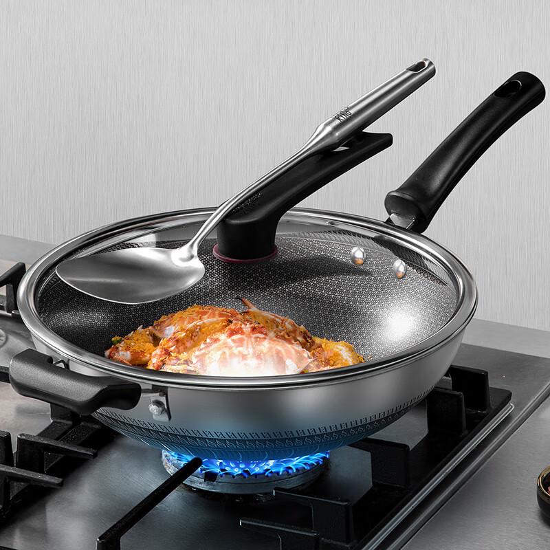 COOKER KING 316 Multi-Layer Steel Honeycomb Non-Stick Wok