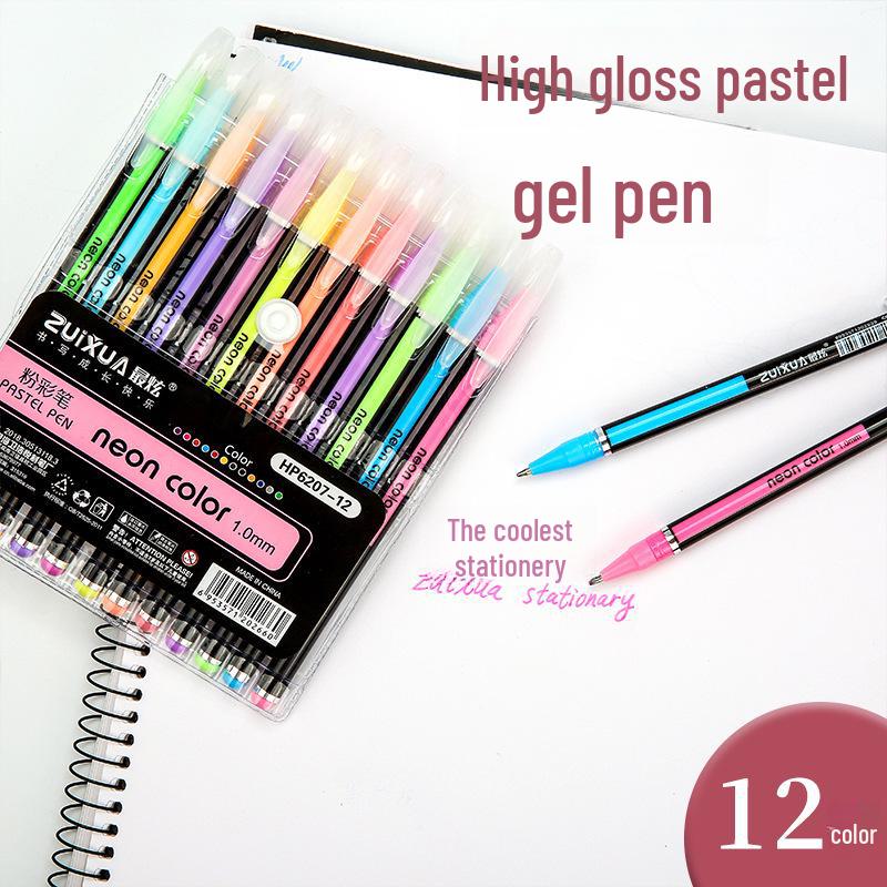 12 Color Pastel and Neutral Pen Set for Students, Markers, and Highlighting