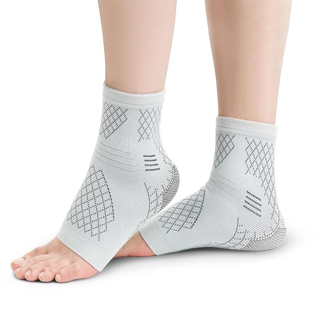 2 Pack Ankle Brace for Sprained Ankle, Arch Support Compression Sleeve Socks for Women & Men, Achilles Tendonitis Brace Wraps