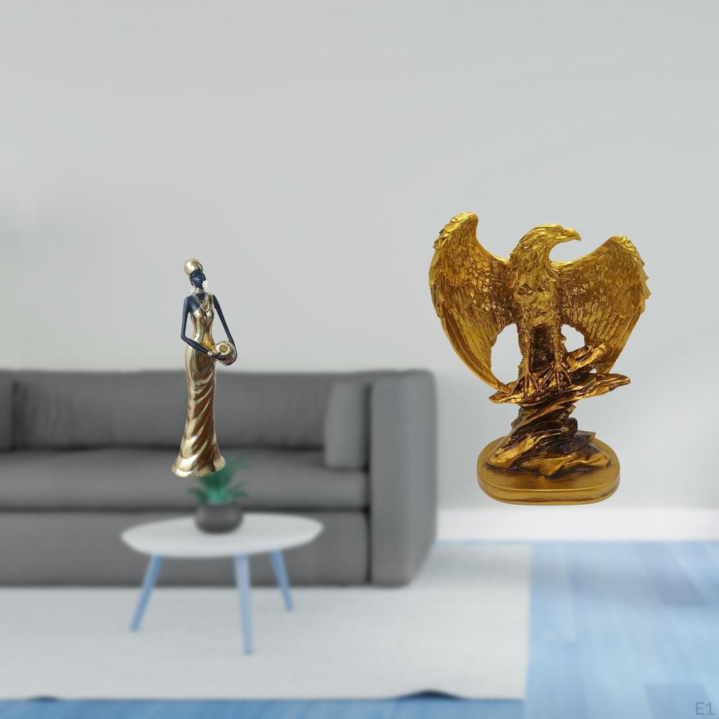 Majestic Tribal Lady And Sculpture Figurine Elegant African Women Statue Decorative Artwork for