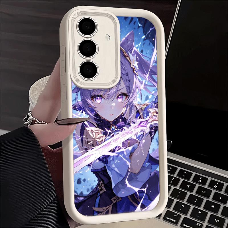 Phone Case for Samsung Galaxy S26 S25 Ultra S24 FE Genshin Impact Keqing Shell S23 Plus S22 + S21 S20 5G Soft Silicone Funda