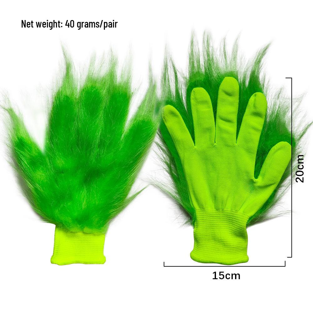 

Grinch Green Fur Masquerade Decoration - Funny Christmas Toy Props & Cute Accessories