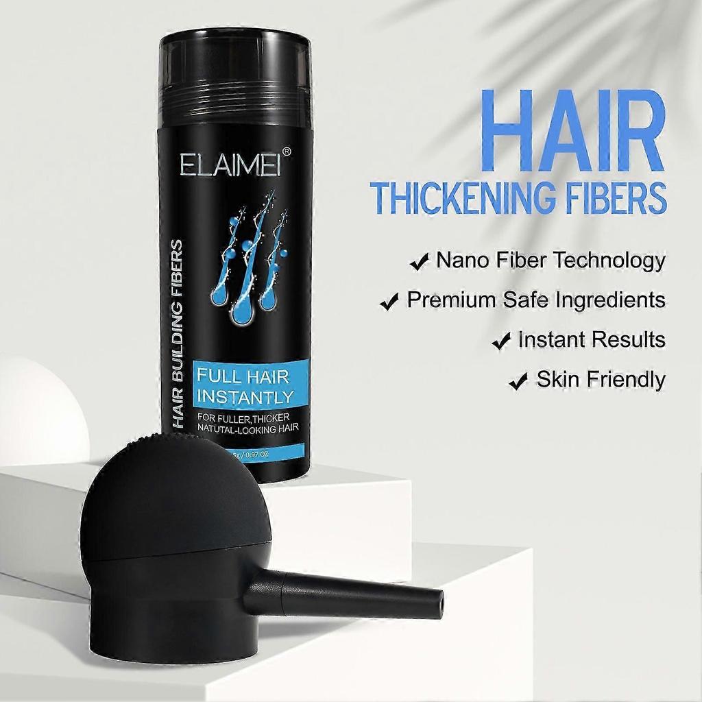 ELAIMEI 27,5g Fibre per Infoltire i Capelli con Applicatore Spray Spruzzatura Uniforme Completa Istantaneamente per Capelli più Folti Spessi dall'Aspetto Naturale