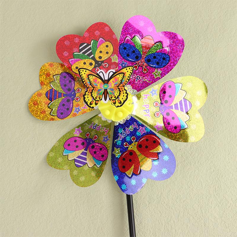 Bunte Windmühle Tier Windrad 3D Windspiel Heim Garten Hof Dekor Kinderspielzeug