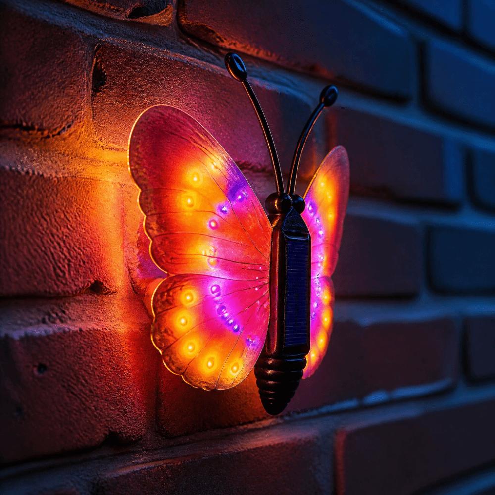 Solar Powered LED Butterfly Light Waterproof Decorative Garden Light Patio Decor