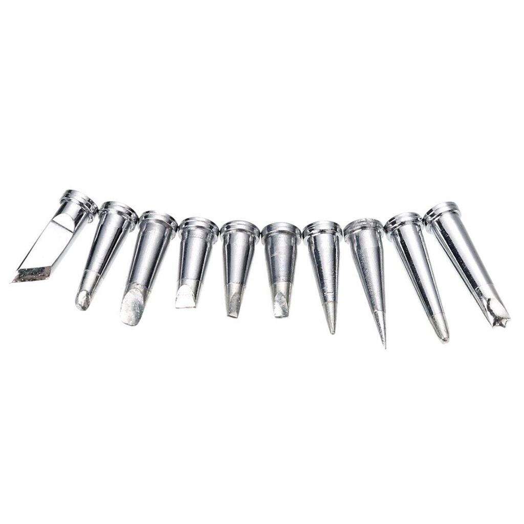 10pcs Soldering Iron Tips Oxygen Free Copper Silver For Weller WSD81 WD1000 LTO