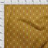 oneOone Cotton Flex Dark Mustard Fabric Small Motif Ikat Sewing Craft Projects Fabric Prints By Yard 40 Inch