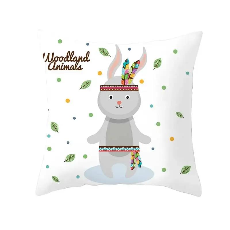 Funny Cute Animal Cushion Cover Cartoon Creative African Tribe Fox Pillow Case For Sofa Home Textile Pillow Covers Pillowcase