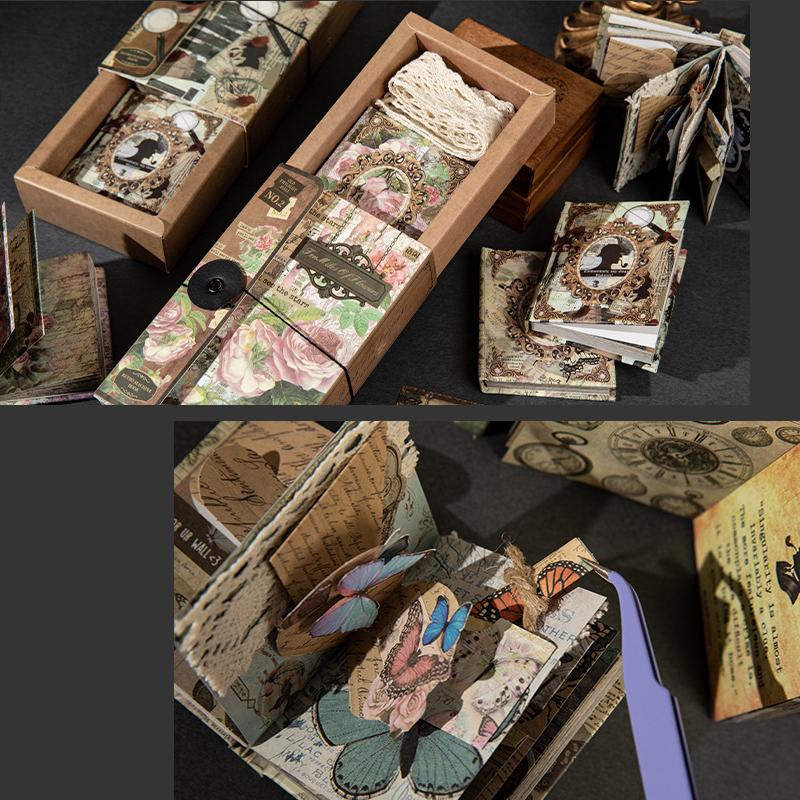 Retro mini příručka Dekorativní materiály Kniha karetní hry Kniha mechanismů staré série Twilight Kniha kreativní dárková krabička