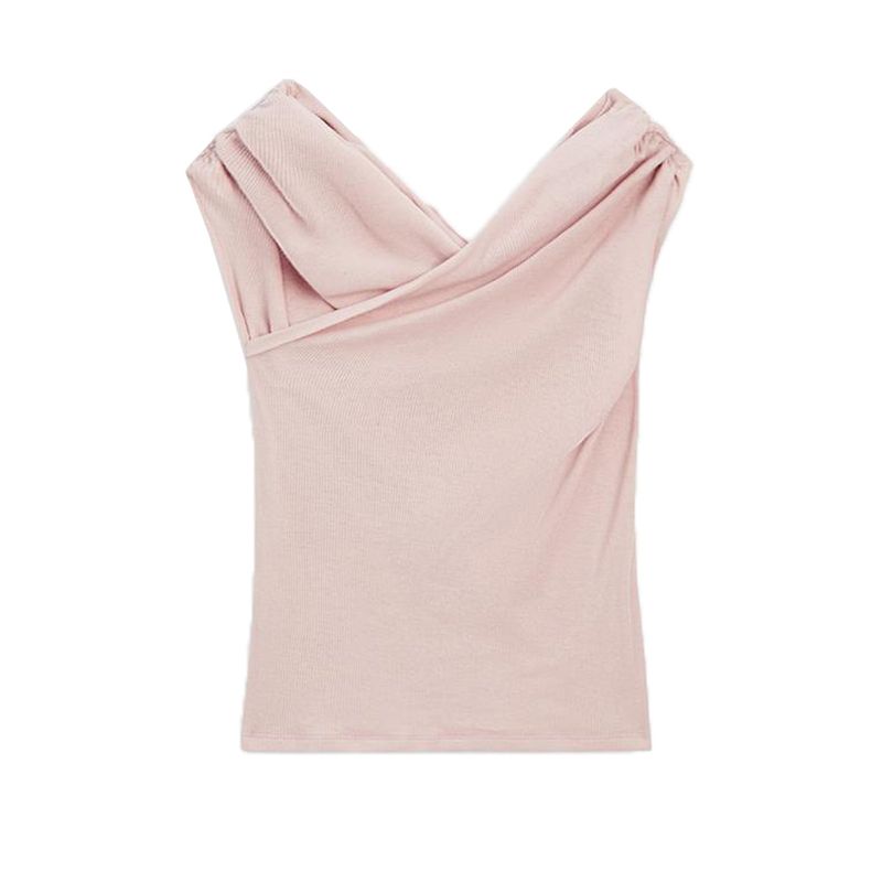 MD Summer New Arrival Women's French Style Design Cotton off-Shoulder T-shirt Tops 6821763 6821763