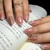 New Polka Dot False Nail 3D Flower Detachable Press on Nails Wearable Full Cover Fake Nail Women