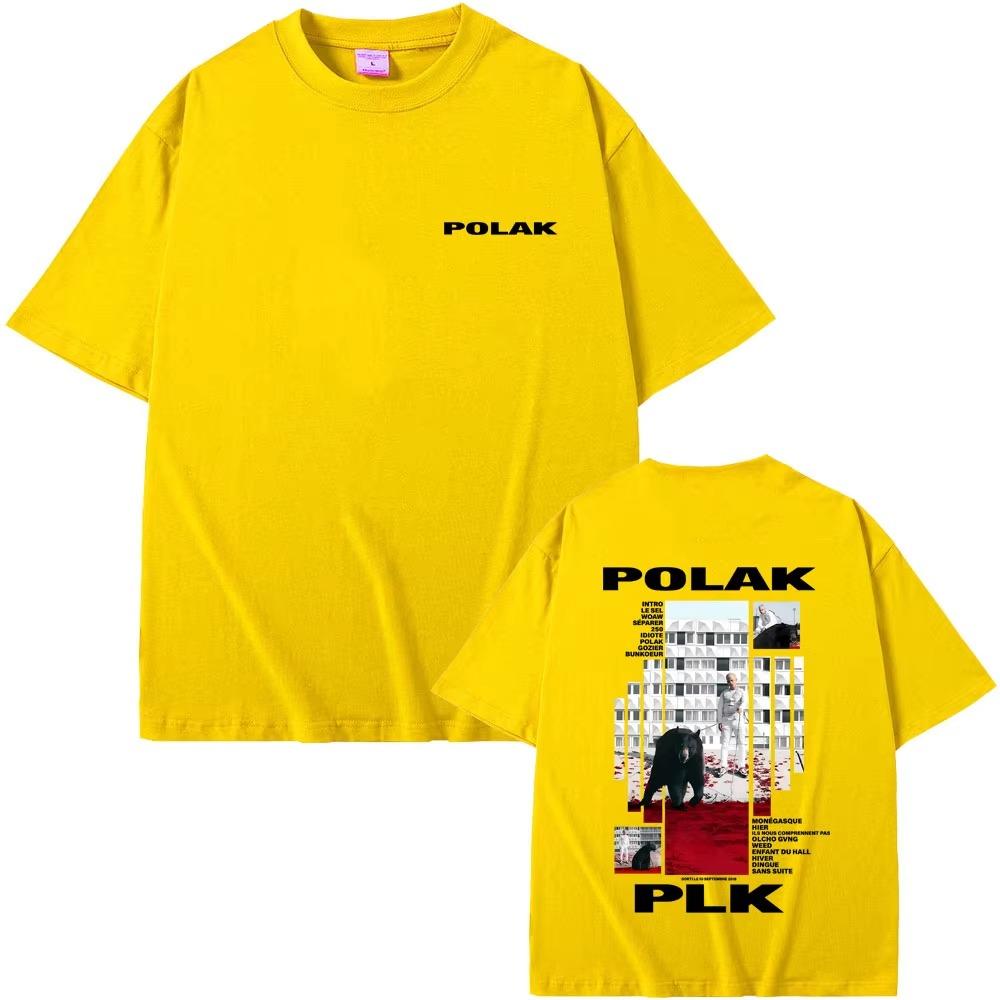 Rapper Plk Polak Graphic T-shirt Men Women Hip Hop Fashion Pop Music T-shirts Men's Casual  Vintage T Shirts Streetwear