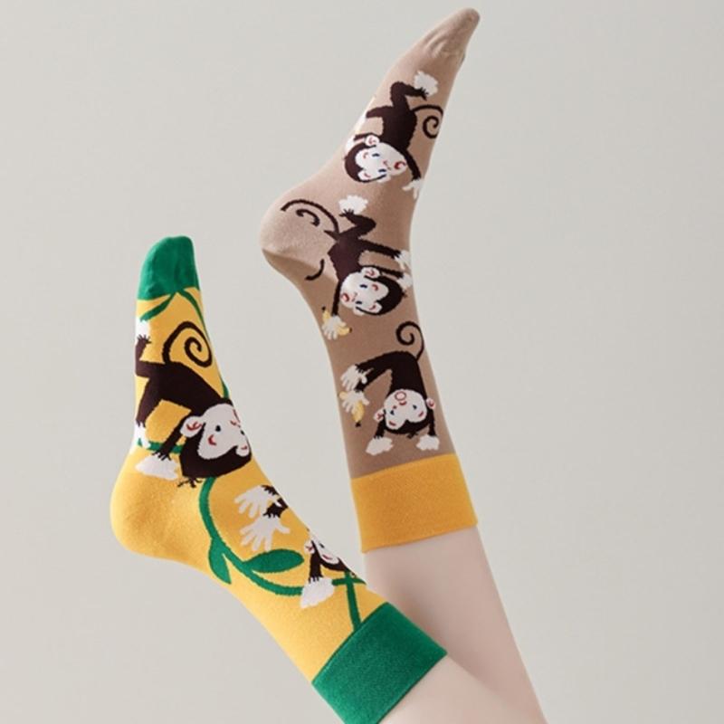 Novelties Funny Sock Cotton Boot Socks Fashion Ankle Socks Winter Warm Crew Socks Dress Socks for Women Girls Gifts