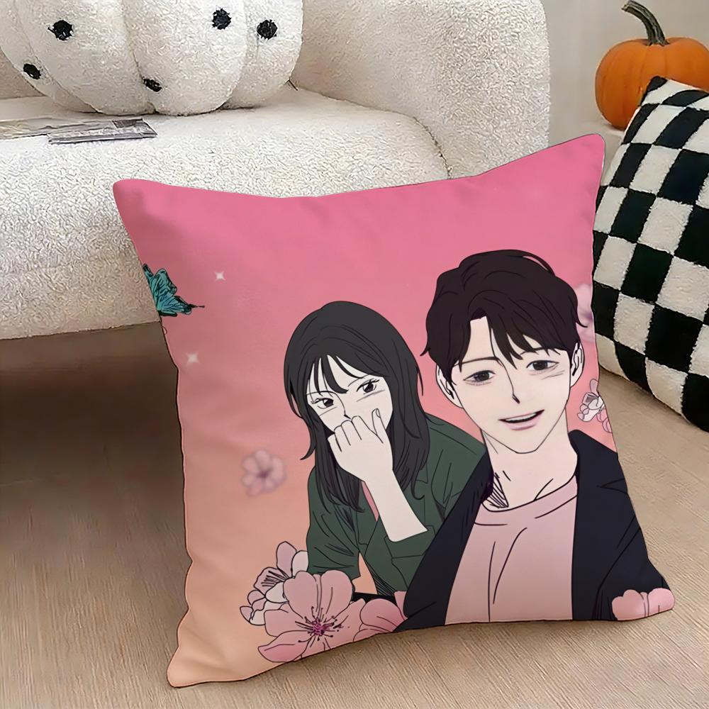 TV series NNevertheless Cushion Cover Natural Linen Double Sided Print Throw Pillow Case for Sofa Couch Home Decor