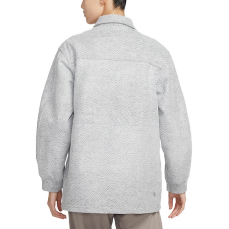 Nike Forward Mesh Collar Long Sleeve Jacket Women Outerwear Smoke-Grey DZ0749-077