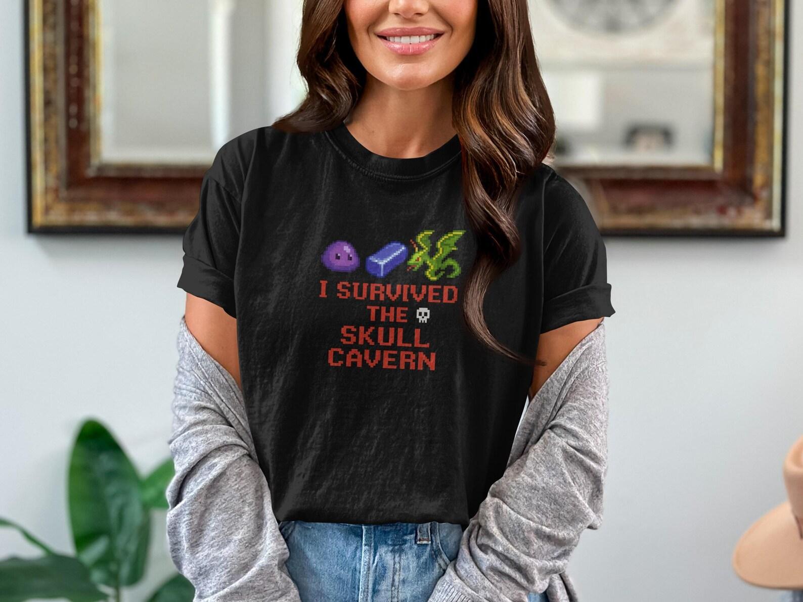 Stardew Valley Shirt Skull Cavern Gamer Shirt Stardew Merch Pixel Art Video Game Tee Gift For Gamer Stardew Valley Gift Cozy Gamer XL