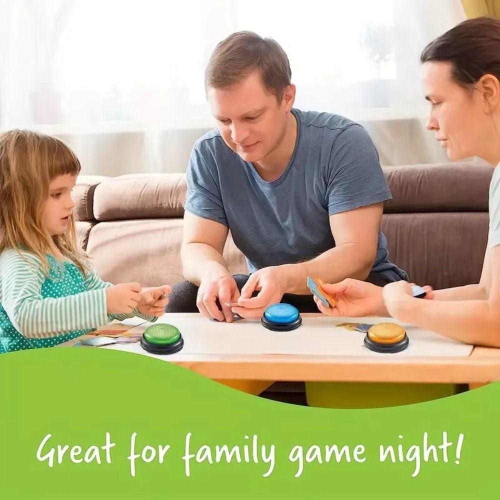 Answering Game Buzzer Lights & Sounds Buzz Buttons Home Family Answer Buzzers Kids or Adults