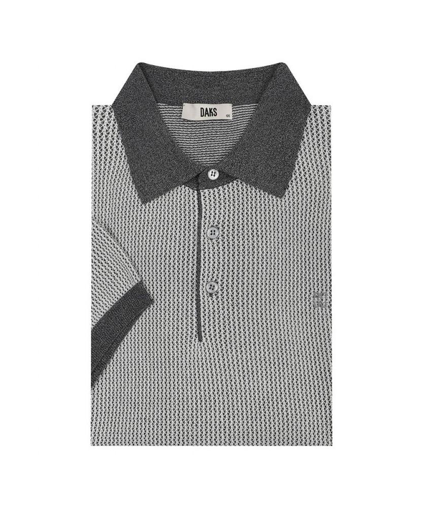 Dagseusyeocheu Cotton Blend Jacquard Texture Collared Knit_Dms1Swts105G1
