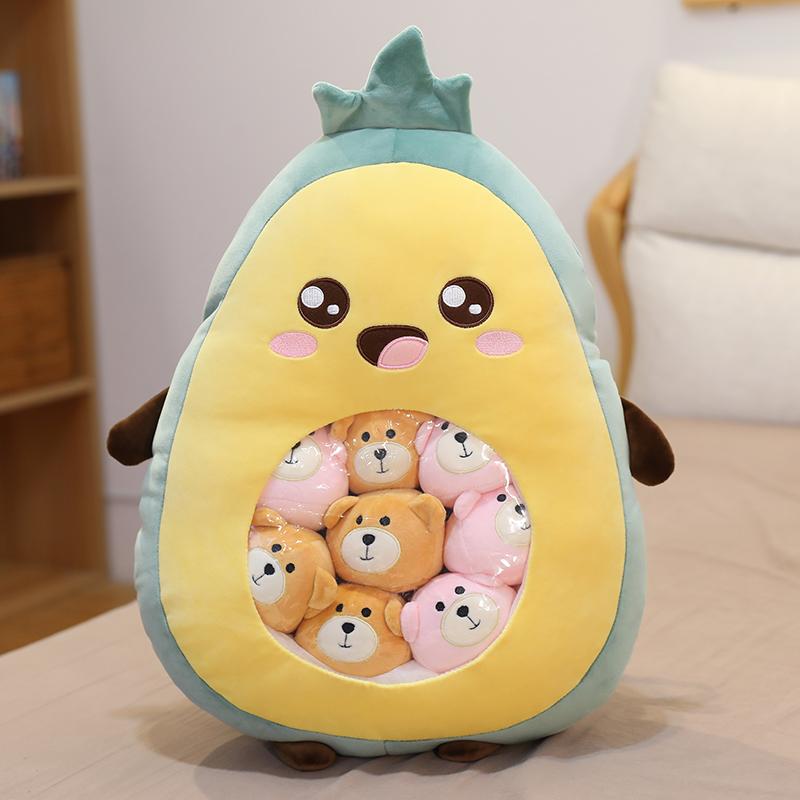 60cm Cute Plush Avocado Toy Cartoon Strawberry Stuffed Carrot Banana Pillow Fruit Kids Toy Kawaii Birthday Gifts