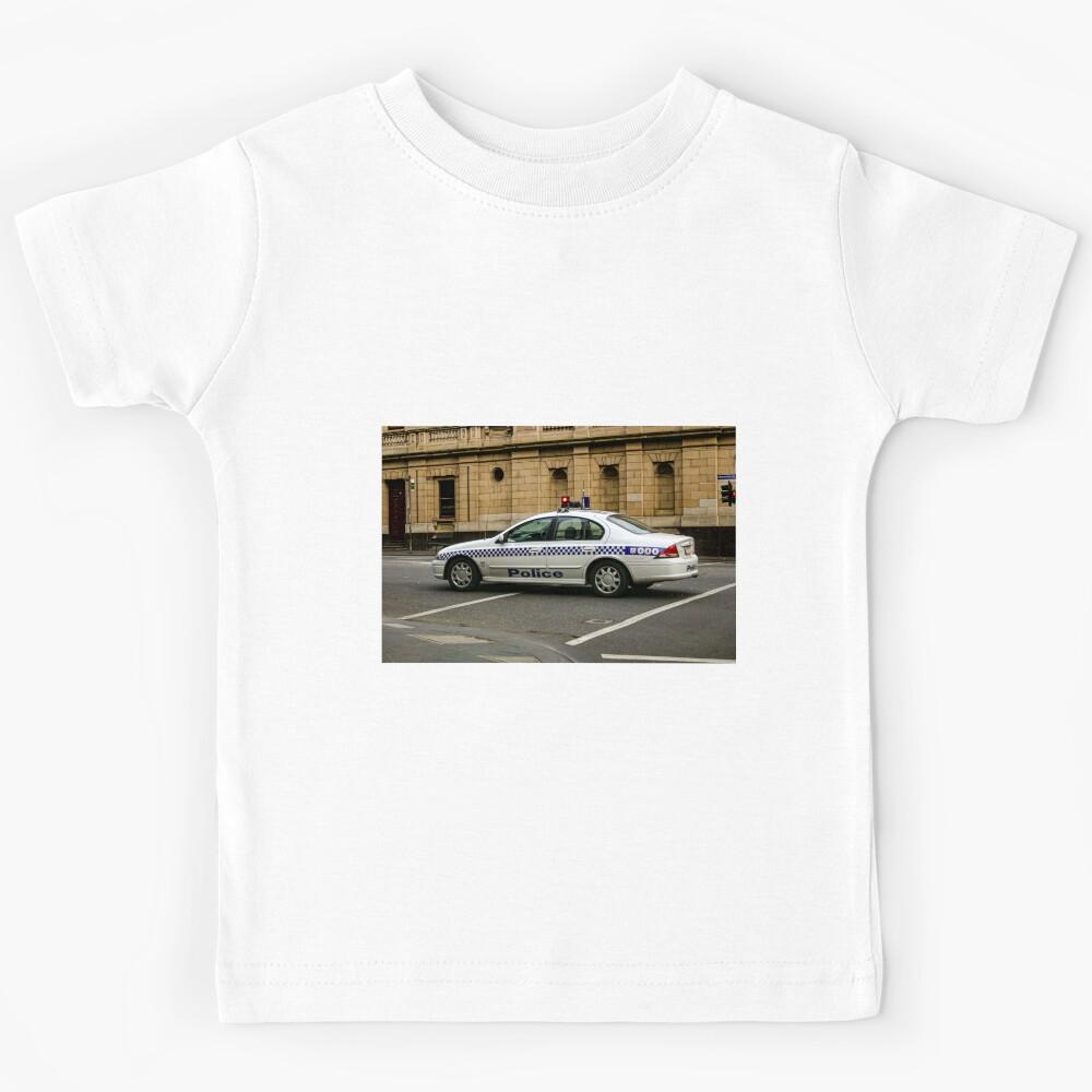 Australian blue and white Melbourne City police car 2004 Kids T-Shirt 150