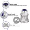 Anti Loose Hex Flanged Nuts Nylon Insert Nylon Lock Nuts New Fastener Nuts  GB Standard