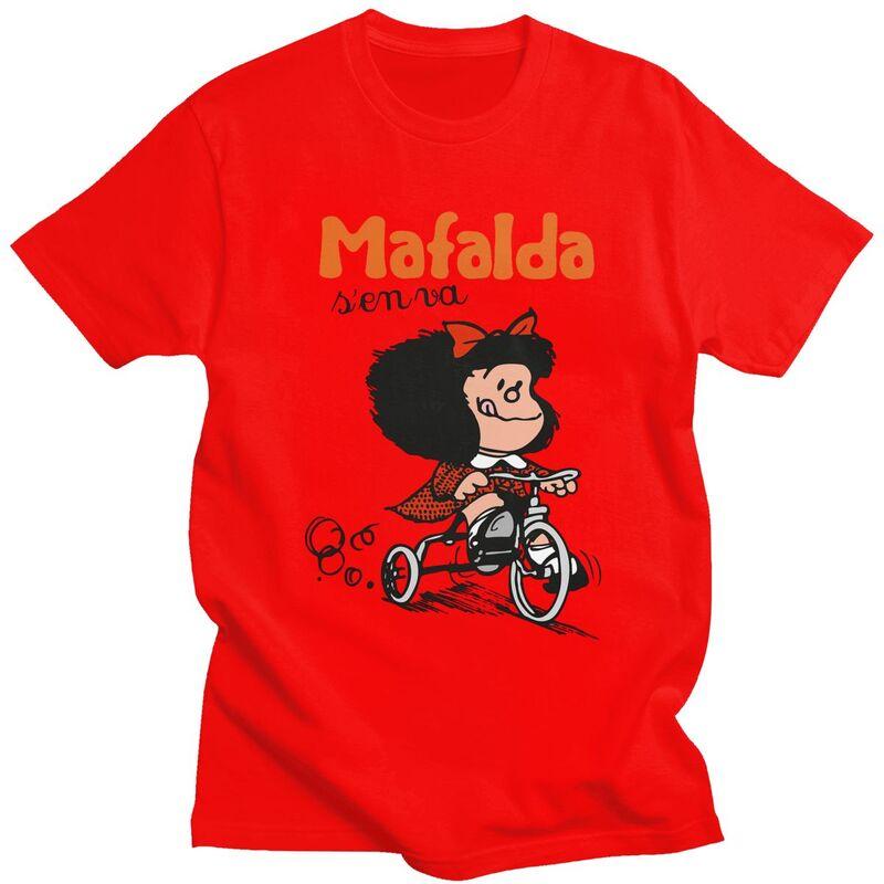 

Custom Quino Comic Cartoon Mafalda T Shirt for Men 100 Cotton Tshirt Fashion Tees Short Sleeves Tshirt Clothing S
