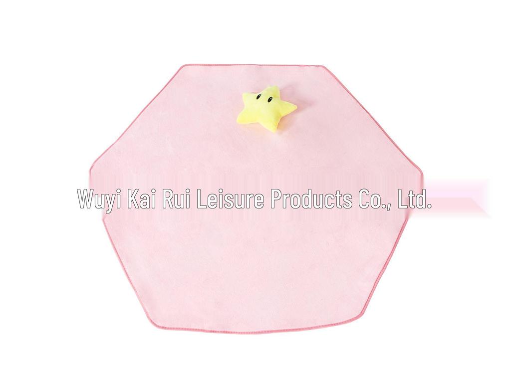Hexagonal Princess Cartoon Crawling Mat - Coral Fleece & Ice Silk