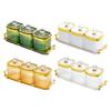 Triple Section Clear Plastic Kitchen Canister For Neatly Storing Herbs Seasonings And Small Food Items