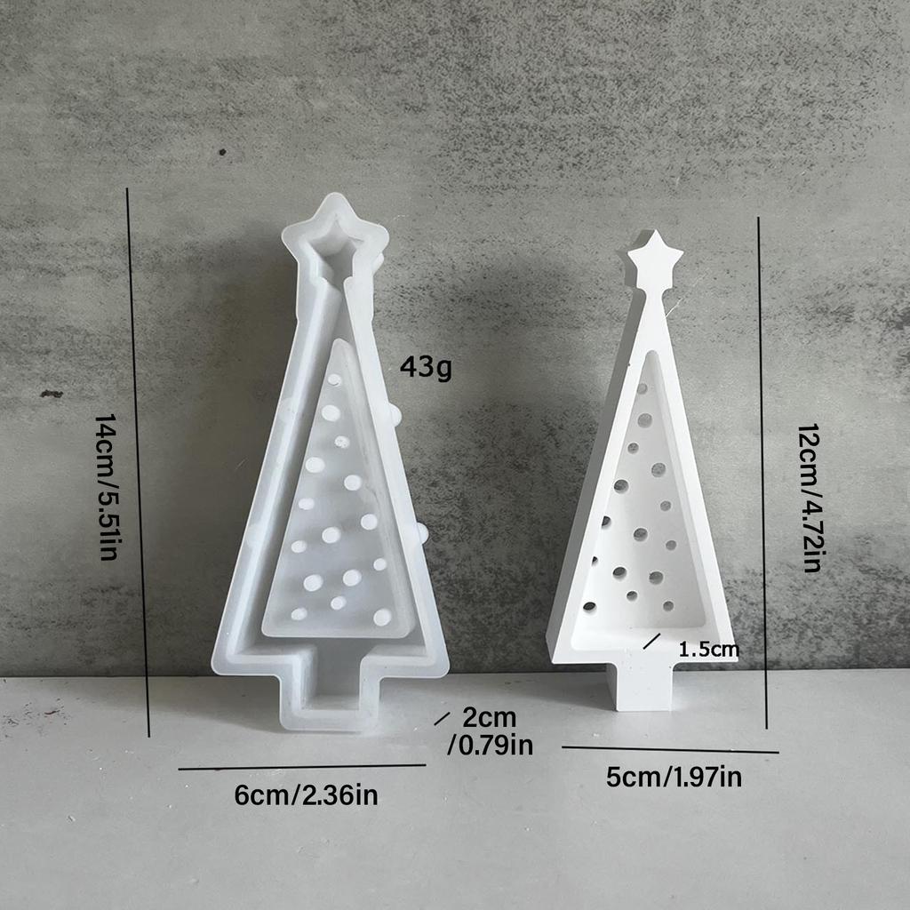 Sturdy Silicone Mold for Resin Tree Photo Frame Christmas Tree Shaped Epoxy Picture Holder Craft Home Decoration