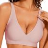 Seamless Jelly Underwear Deep V Thin Soft Support Comfortable Feeling Large Chest Small U Back Sexy Bra