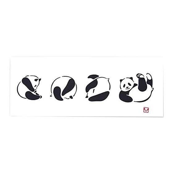 Miyamoto-Towel Miyamoto kenema Made in Japan Chudyed Tenugui 35 x 90cm Denguri Panda 50030