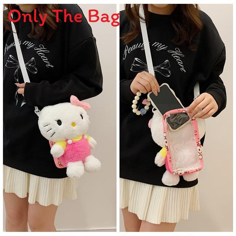 Small Cartoon Plush Dog Crossbody Bag For Women With Zipper Closure And Inner Pocket