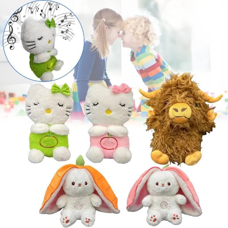 Adorable Kt Cat Breathing Plush Toy For Infants And Toddlers Soft Comforting Doll
