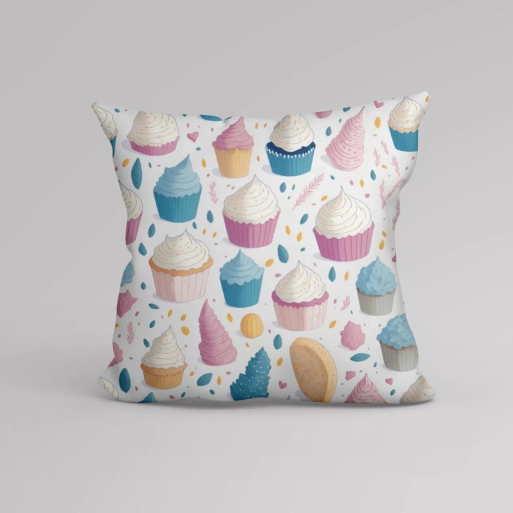 Luxury Home Decoration Cushion Cover Cartoon Ice Cream Creative Simple Pattern Print Pillowcase Office Sofa Cushion Coverr