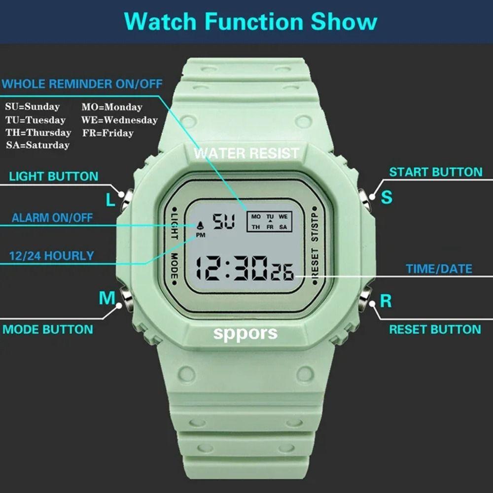 Waterproof Silicone Jelly Watches Fashion Digital Clock New Small Block Electronic Watch