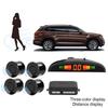 4 Parking Sensors Buzzer Car Reverse Backup Rear Radar LED System Sound Alarm Universal
