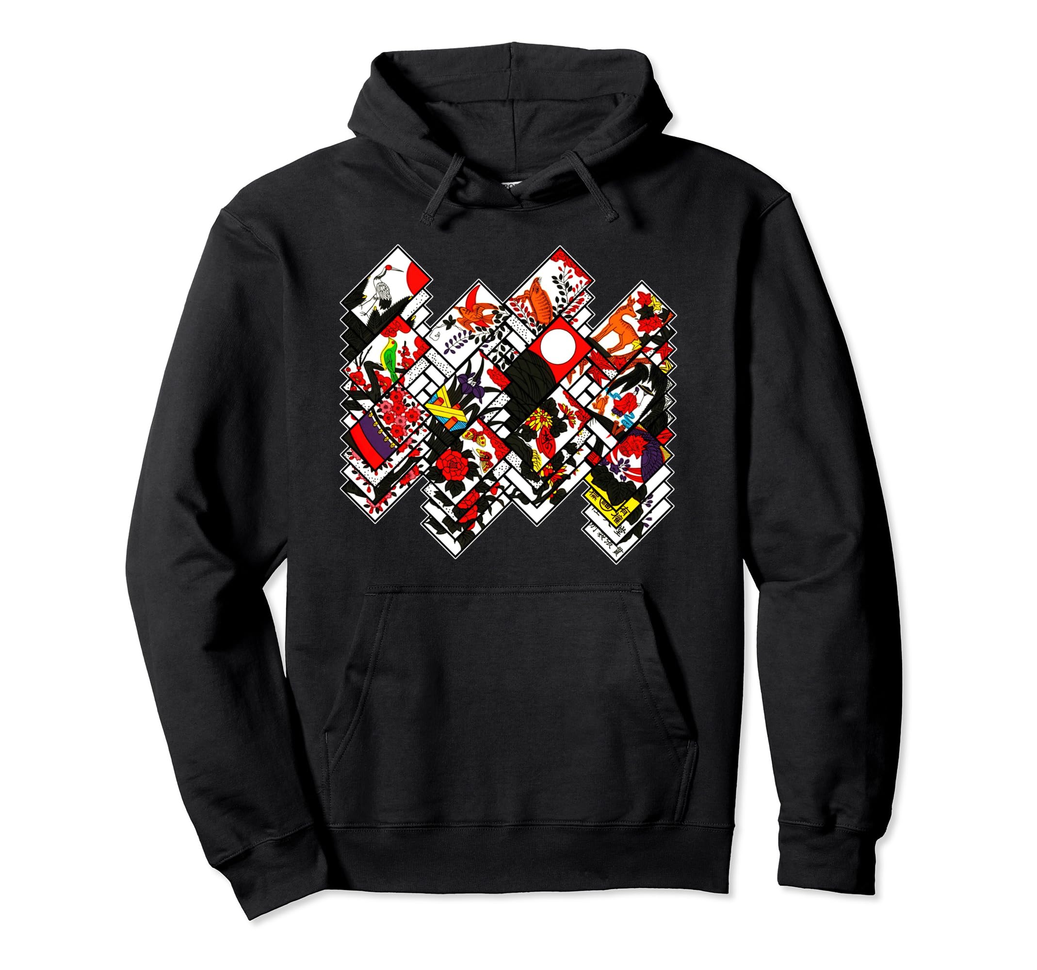 

Traditional Japanese Crafts Hanafuda Cards and Hoodies Men s Women s чёрный