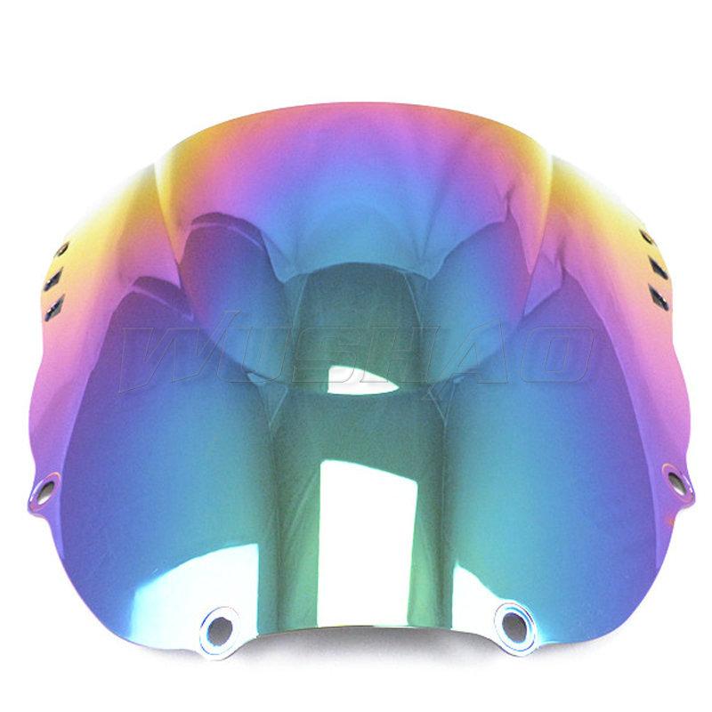 Motorrad Doppelblase Windschutzscheibe Windschutz Scheibe Für 1998 1999 Honda CBR900RR CBR 900 RR 919 CBR919RR Fireblade 98 99 Schwarz