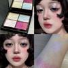 Color Block Dream Shadow Palette Four-Color Glitter Chameleon Effect Pearlescent Sparkling Easy To Apply Long-Lasting Non-Fading Mashed