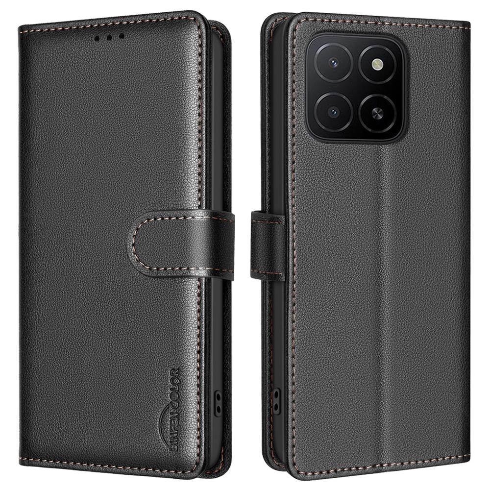 

BINFEN COLOR BF32 For Honor X5b Leather Case Wallet RFID Blocking Phone Cover A