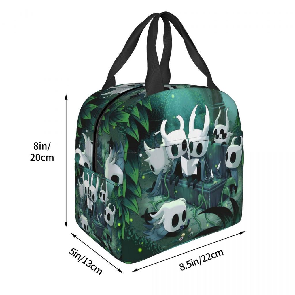 Hollow Knight Funny Games Thermal Insulated Lunch Bag for Work Portable Food Bag Container Thermal Cooler Lunch Boxes