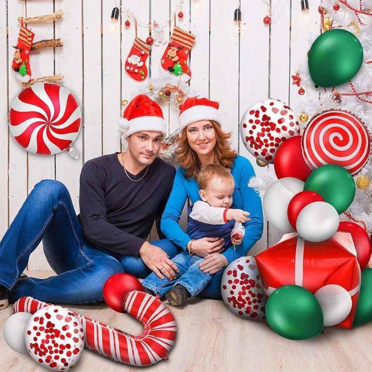Christmas Aluminum Film Balloon Set Merry Christmas Christmas Party Balloon Chain Decoration
