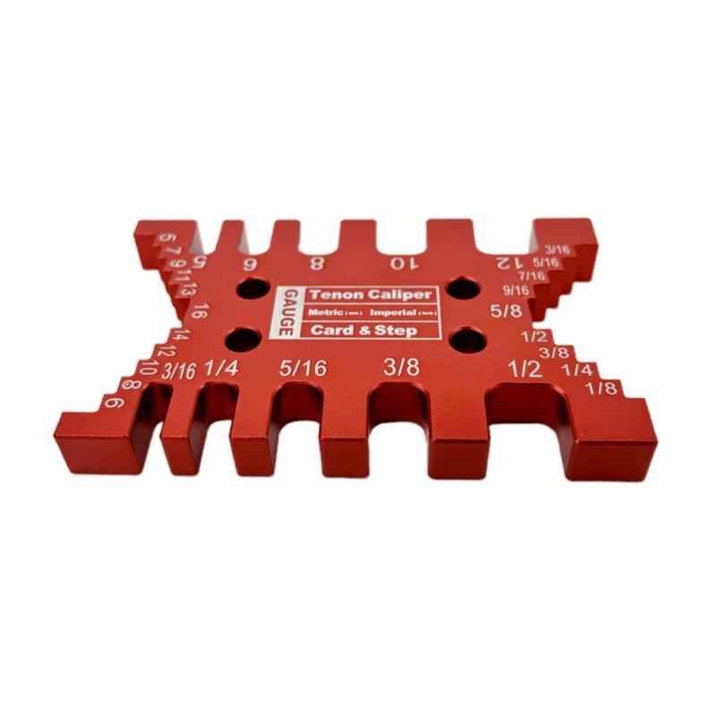 Upgraded Card Gauge High-Precision Aluminum Dovetail Jig Tenon Caliper for Measuring Height Gaps Gauge Ruler Precision-