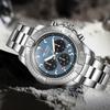 Business Watches For Men Chronograph Waterproof Wristwatch Quartz Multifunctional Stainless Steel Watch Gift