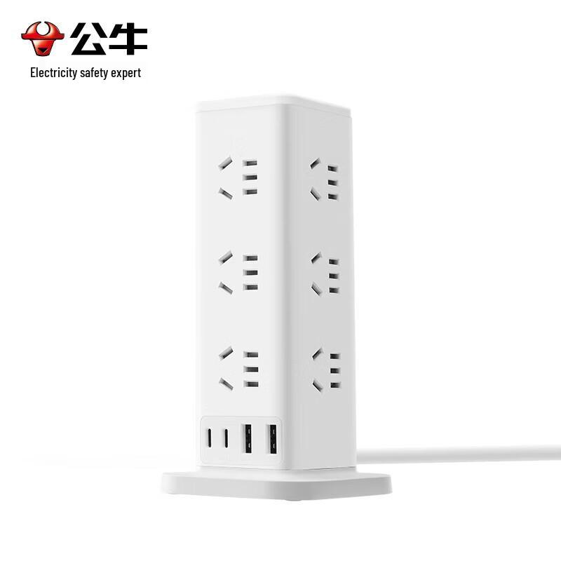 Bull 12-Outlet Office Vertical Power Strip