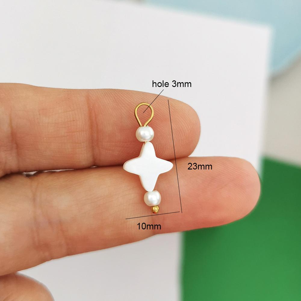 1 Piece Stainless Steel Pendant Charm Heart Rose Shell Star Sun Butterfly Bow Flower Red Gold Custom Necklace