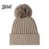 Cozy Knit Hats for Ponytails Winter Knitted Hat Women Cold Weather Fleece Lined with Pom Breathable Warm Headwear Pom Chunky Snow Hat Soft