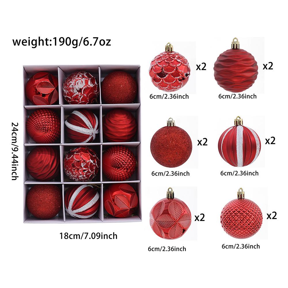 

Multicolor Textured Christmas Ball Ornament Set – Irregularly Shaped, Painted Decorative Balls for Christmas Tree